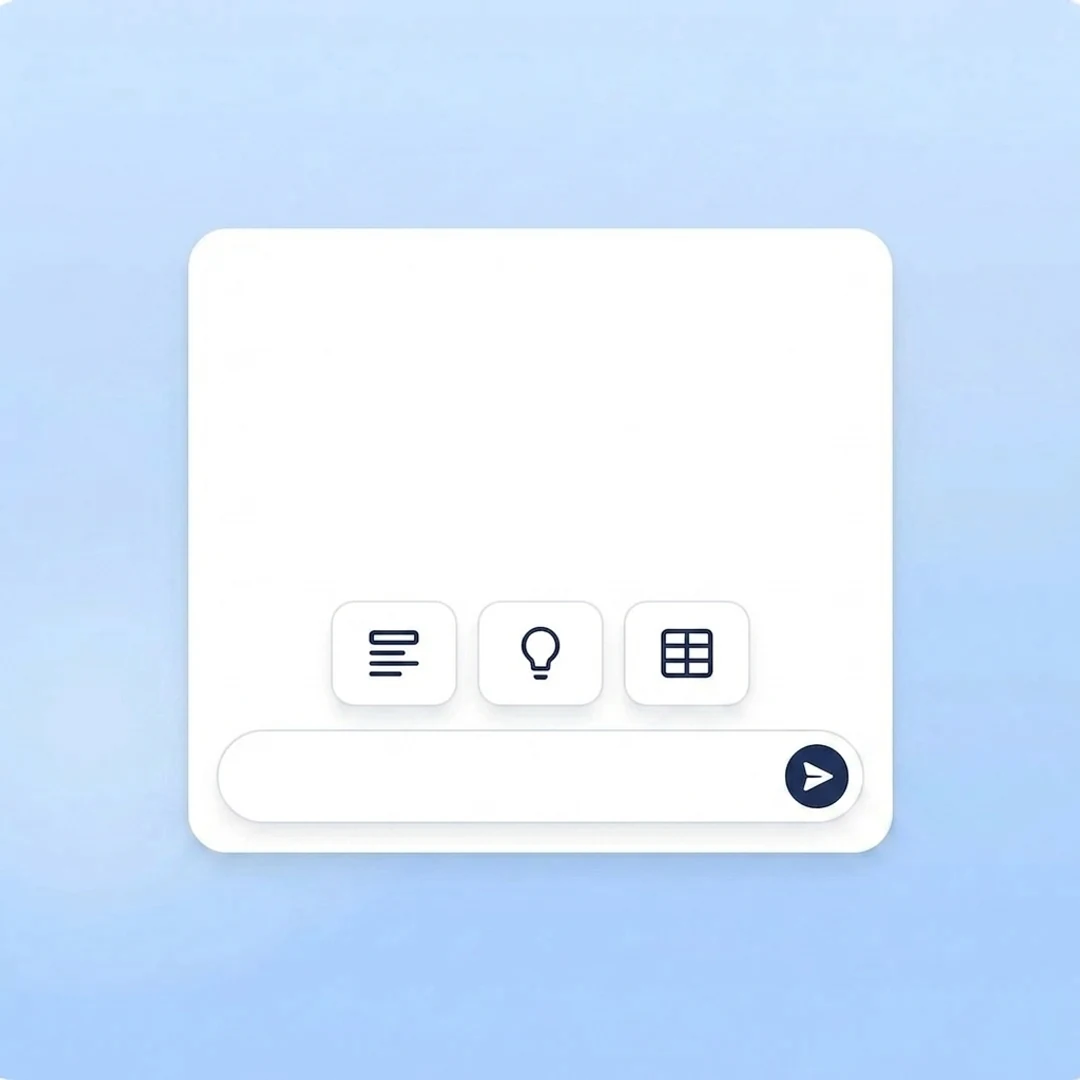 summarize, explain and make-a-table quick actions on a chat card