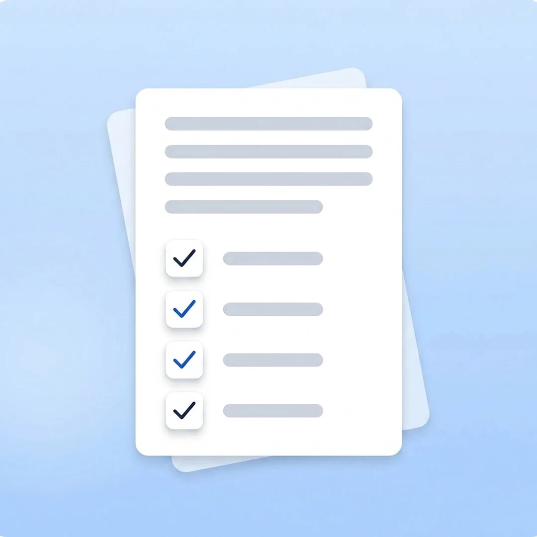 a model answer and rubric breakdown revealed as a checklist