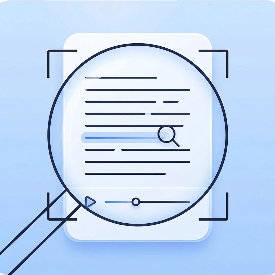 a clean lecture transcript synced to the audio
