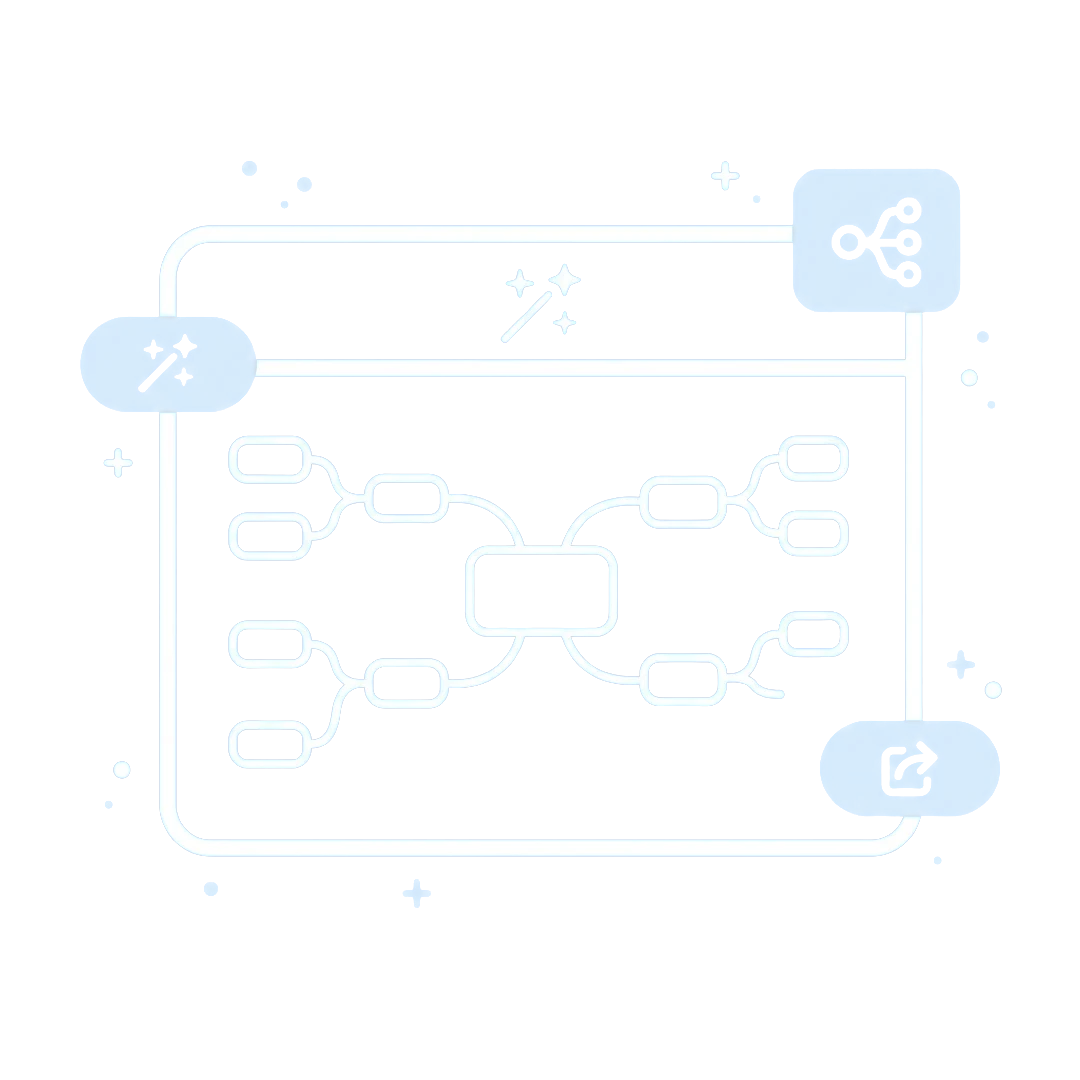 Mindko AI mind map illustration