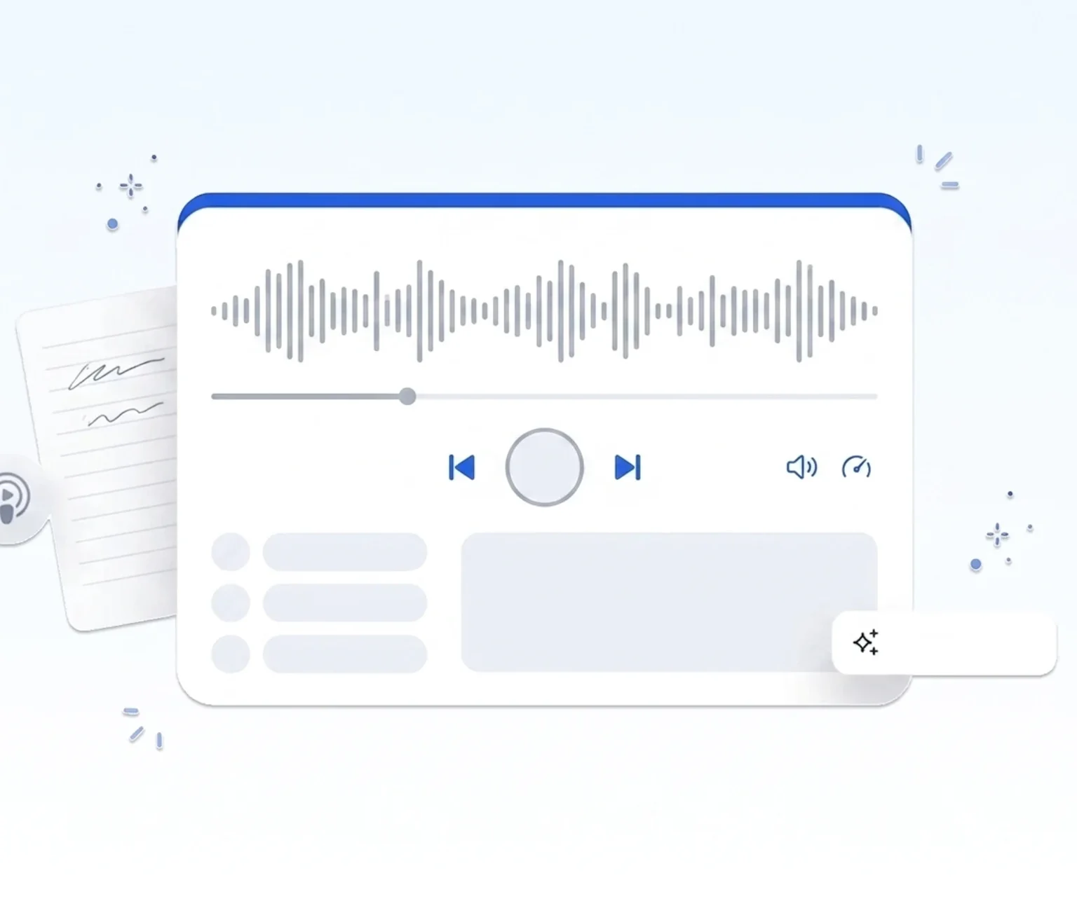 a two-host study podcast generated from uploaded notes