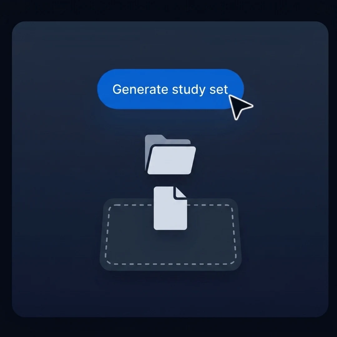 study material being turned into structured notes inside the Mindko app